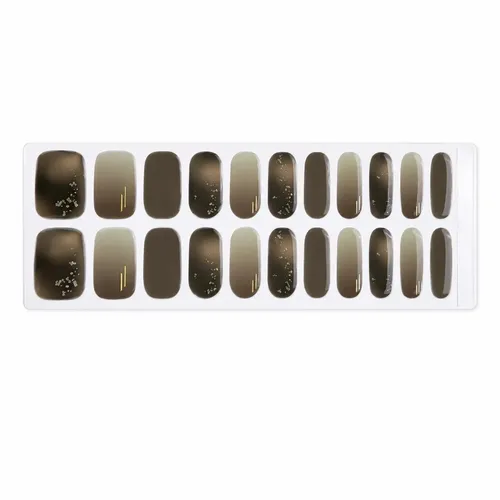 Tiras De Uñas de Gel Premium 22u Autoadhesivas – No Necesitan Lámpara Uv – Topo Dorado