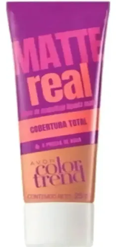 Base de maquillaje líquida Avon Color Trend Matte Real Beige – 25mL