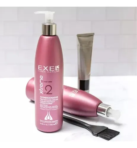 Kit Shampoo Y Enjuague Exel Xtreme Fijador Del Color X340 Ml