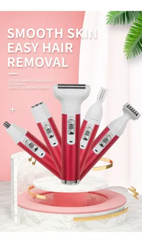 Depiladora Facial Eléctrica Recargable 5 En 1 Para Mujeres