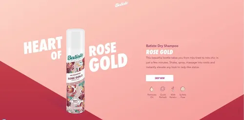 3 Shampoo En Seco Batiste Rose Gold Lavado Sin Agua