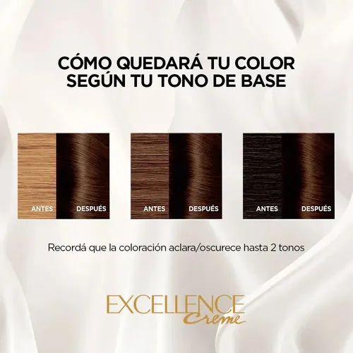 Kit De Coloración Excellence Creme L’oréal Paris Tono Tono 4 Castaño