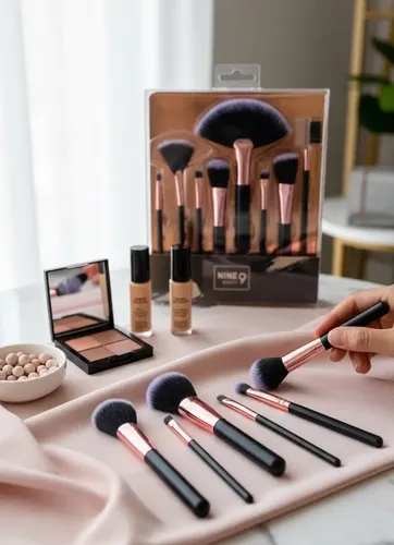 Set De 8 Brochas De Maquillaje Nine Beauty