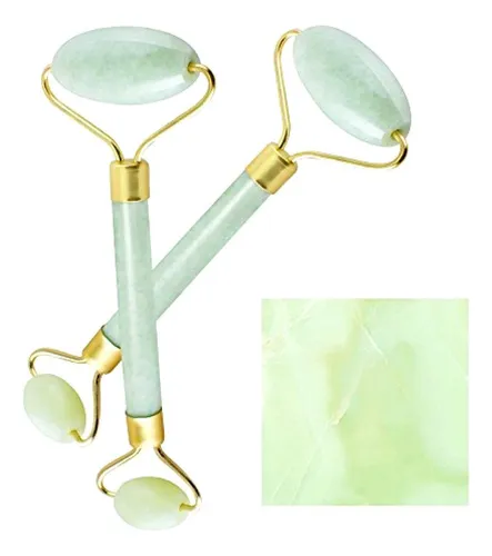 Rodillo De Jade Natural Masajeador Facial Y Antiarrugas