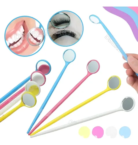 Mini Espejo Extensión De Pestañas Y Dentista Plástico Oferta