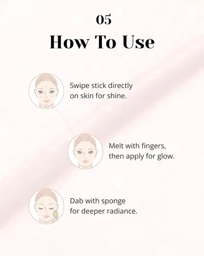 Glint Stick Highlighter (rosy Moon, 0.27oz) – Multi-uso I…