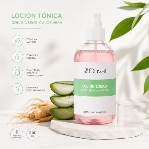 Loción Tónica Ginseng Y Aloe Vera Dr Duval 250ml Facial