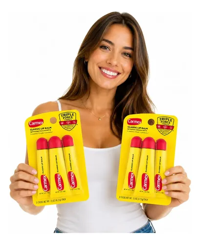 6 Carmex Bálsamo Protección Contra Clima Frio Y Solar Expres