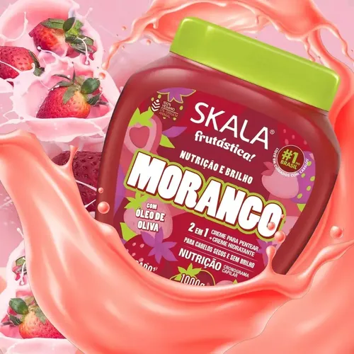 Baño De Crema Skala Frutastica Morango Nutricion 1kg
