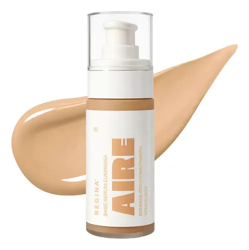 Base De Maquillaje Fluida Regina Aire Serum Niacinamida 30ml 02 Medio