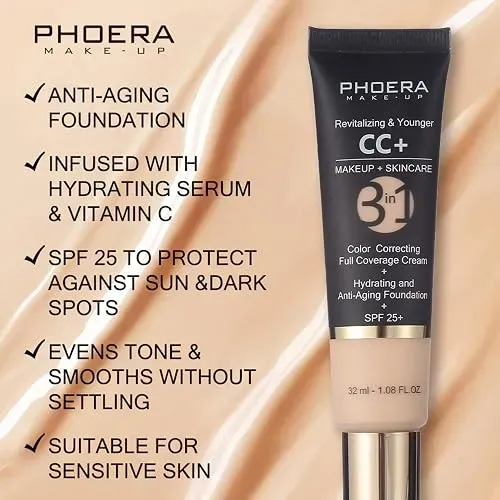 Phoera Cc Cream Hilareco Full Coverage Foundation Anti Aging