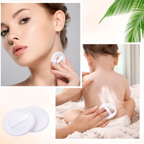 Esponja De Polvo Silifine 100 Unidades Algodón Lavable 6 Cm