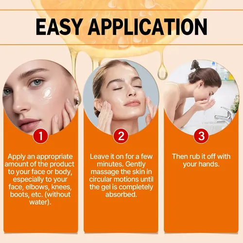 Gel Exfoliante Miehoous Orange Para Rostro Y Cuerpo 100g X2