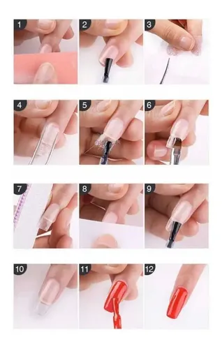 Kit Uñas Papel Fibra De Vidrio Uñas Gelificadas Gel