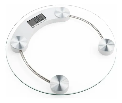 Balanza Digital De Baño Redonda Hasta 180kg Vidrio Templado
