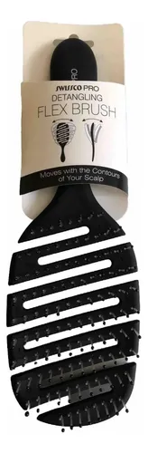 Cepillo Para Cabello Swissco Pro Desenredante Flex Negro