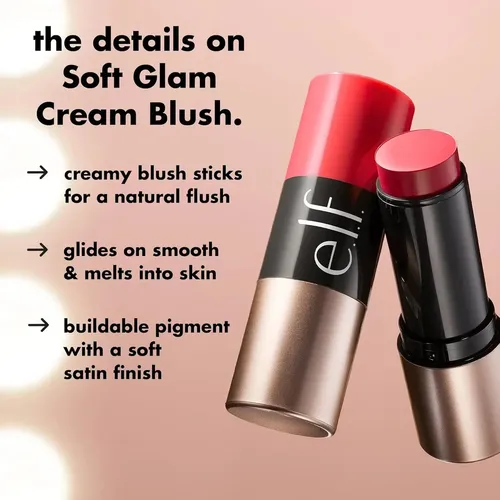 E.l.f. Soft Glam Cream Blush Stick – Rubor En Barra Muted Mauve