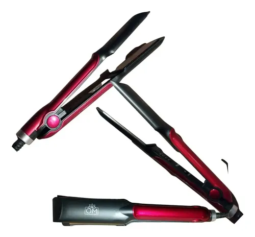 Plancha de Pelo Cerámica Negro OM GM-2995 Anti-Frizz con Ionizador 220°C