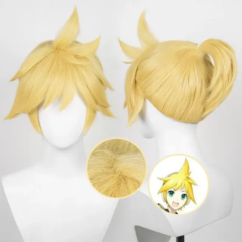 M’ Peluca Vocaloid Rin Kagamine For Cosplay, 40 Cm, M’