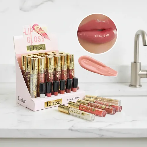Lips Gloss Hidratante Con Glitter Plumper Voluminoso Colores
