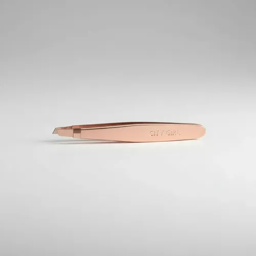 Pinza Para Depilar Cejas City Girl Punta Diagonal Rosa Goold
