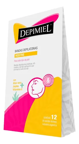 Bandas Depilatorias Depimiel Rostro Piel Sensible 12 U