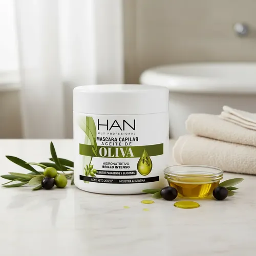 Han Mascara Capilar Oliva Baño De Crema Nutricion X 200 Gr