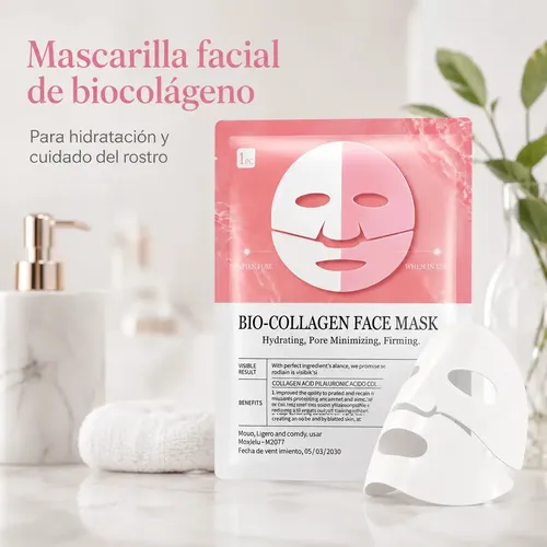 Mascarilla Facial Colageno Hidratante Reafirmante Piel Mixta