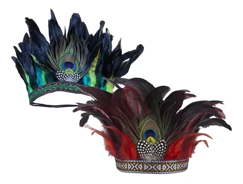 2x Accesorios De Plumas Tocado De Estilo Nacional Para