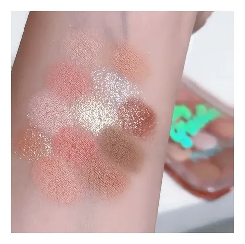 Paleta Sombras X 12 Colores Tonos Nude Brillosos Mate Asian