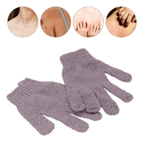 1 Par De Guantes Exfoliantes Corporales Cinco Dedos