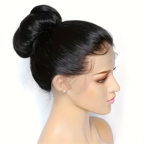 Pelucas De Pelo Humano 360 De Encaje Frontal Hd De Pelo Huma Negro