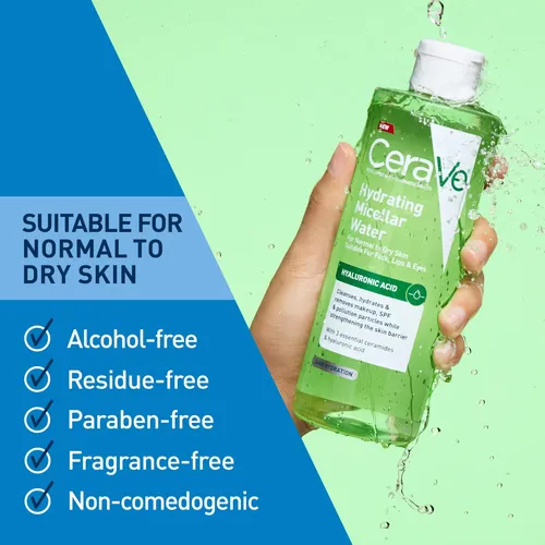 Agua Micelar Hidratante Cerave, 13 Onzas, Desmaquillante