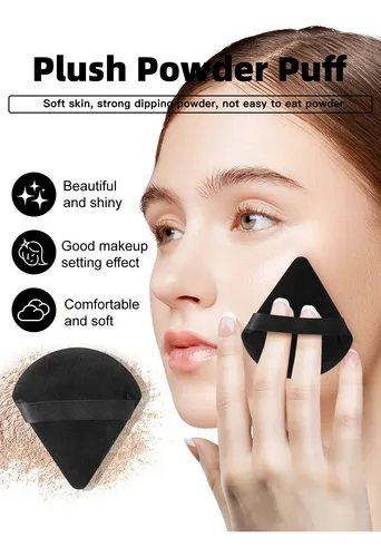 H- Set De Brochas Y Esponjas De Maquillaje Con Funda,;