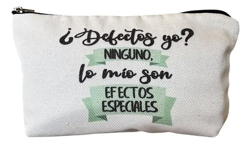Neceser De Lona Estampada 21×14 Organizador Viaje Maquillaje Efectos Especiales