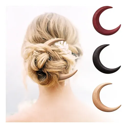 Horquilla  Accesorios Para Cabello Mujer Tallada A Mano 8cm