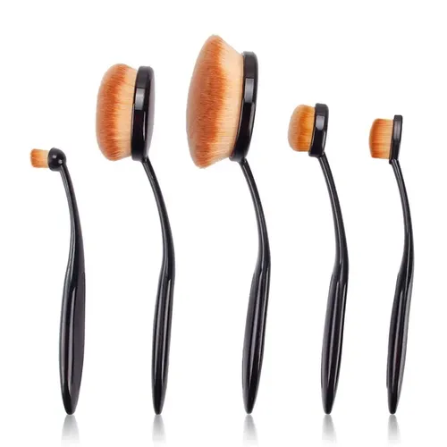 Set X 5 Brochas Oval Profesionales Excelente Calidad,