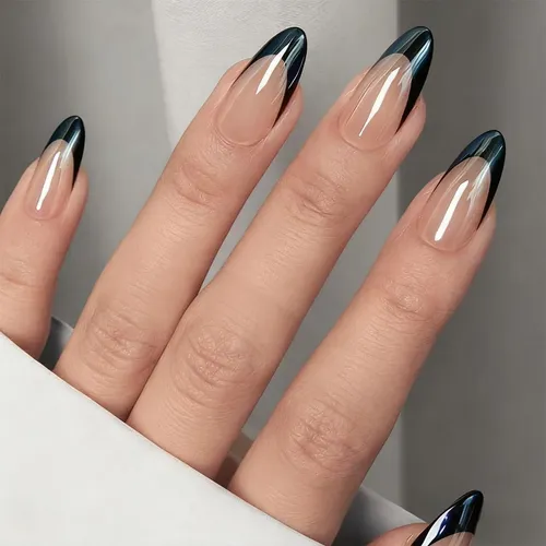 Uñas Adhesivas Cromadas 6 Estilos 144 Piezas