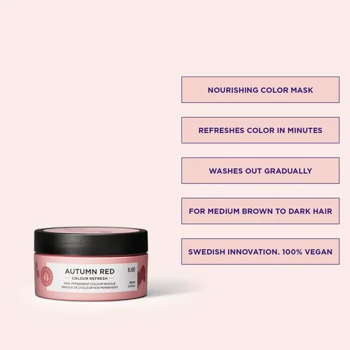 Mascarilla Capilar Maria Nila Colour Refresh Autumn Red 100m