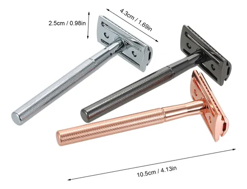 Manual De Barba De Seguridad Doble Filo De Acero Inoxidable