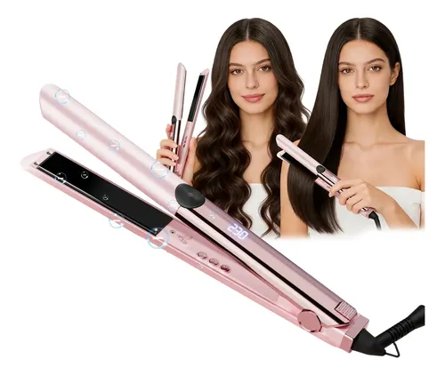 Plancha De Cabello Alisador Y Rizador 2 En 1 Cerámica 15temp