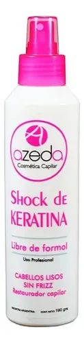 Shock De Keratina Azeda Libre De Formól Cabello Liso No Friz