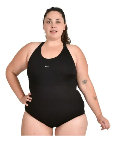 Malla Natación Talle Especial + Gorro Tela + Antiparra Safit