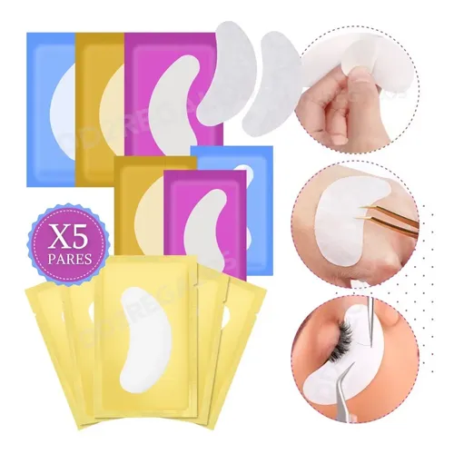 5 Pares Parches Gel Para Extensiones De Pestañas Oferta