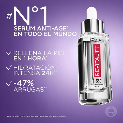 Sérum Rostro Revitalift Ácido Hialurónico L’Oréal Paris 30ml