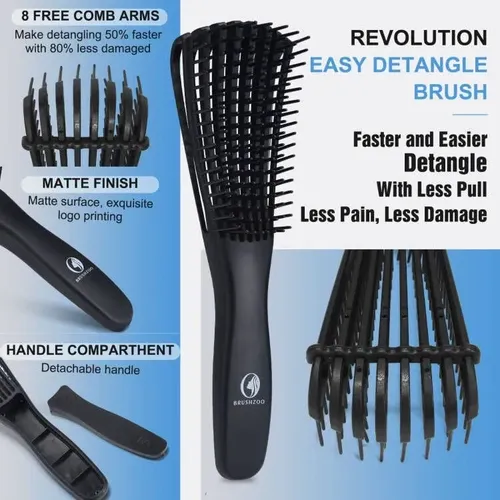 Set De Cepillos O Brushzoo Deangler Para Cabello Rizado Con