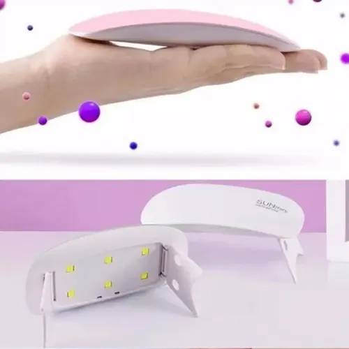 Esmalte en gel Mini LED Cabin, UV Sun, portátil, 6 W, color blanco, bivolt, 110 V-220 V