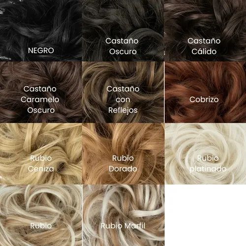Rodete Recojido Postizo Similar Natural Pelo Sintético Opaco