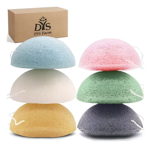 Set De 6 Esponjas De Konjac Dys Farm Para Limpieza Facial