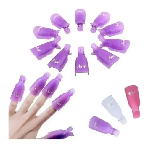 10 Broches Removedor Uñas Esculpidas Esmalte Semipermanentes